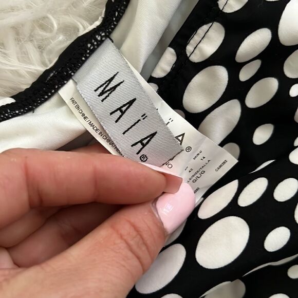 NWT Maia Polkadot bikini bottom  black white Sz- Large - Picture 8 of 13